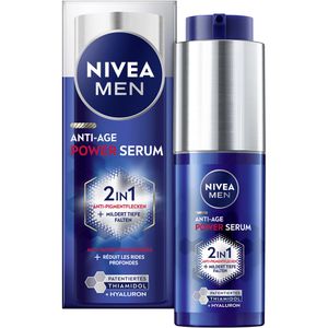 Nivea Serum Men Anti-Age 2in1 Power, für Gesicht, Anti-Aging, mit Thiamidol & Hyaluron, 30 ml