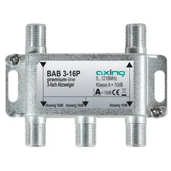 Axing BAB3-16P 3-fach Abzweiger, 16 dB, 5 - 1218 MHz, Bauform 01 BAB00316P BAB 3-16P