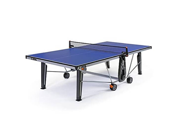 Cornilleau 500 Indoor Tischtennisplatte - TÜV-Zertifiziert, 22 mm Platte für hervorragenden Rückprall, klappbar, Einzelspiel möglich, inkl. Netz - Blau