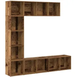 vidaXL Bücherschränke 3 Stück Altholz Holzwerkstoffe