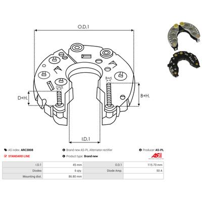 AS-PL Gleichrichter, Generator ARC3008