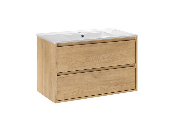 Meuble Simple Vasque Encastrée 80cm Edmé Bois