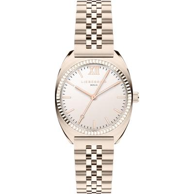 Quarzuhr LIEBESKIND BERLIN "LT-0342-MQ", rosa (roségoldfarben), Armbanduhren, Damen, Quarzuhr