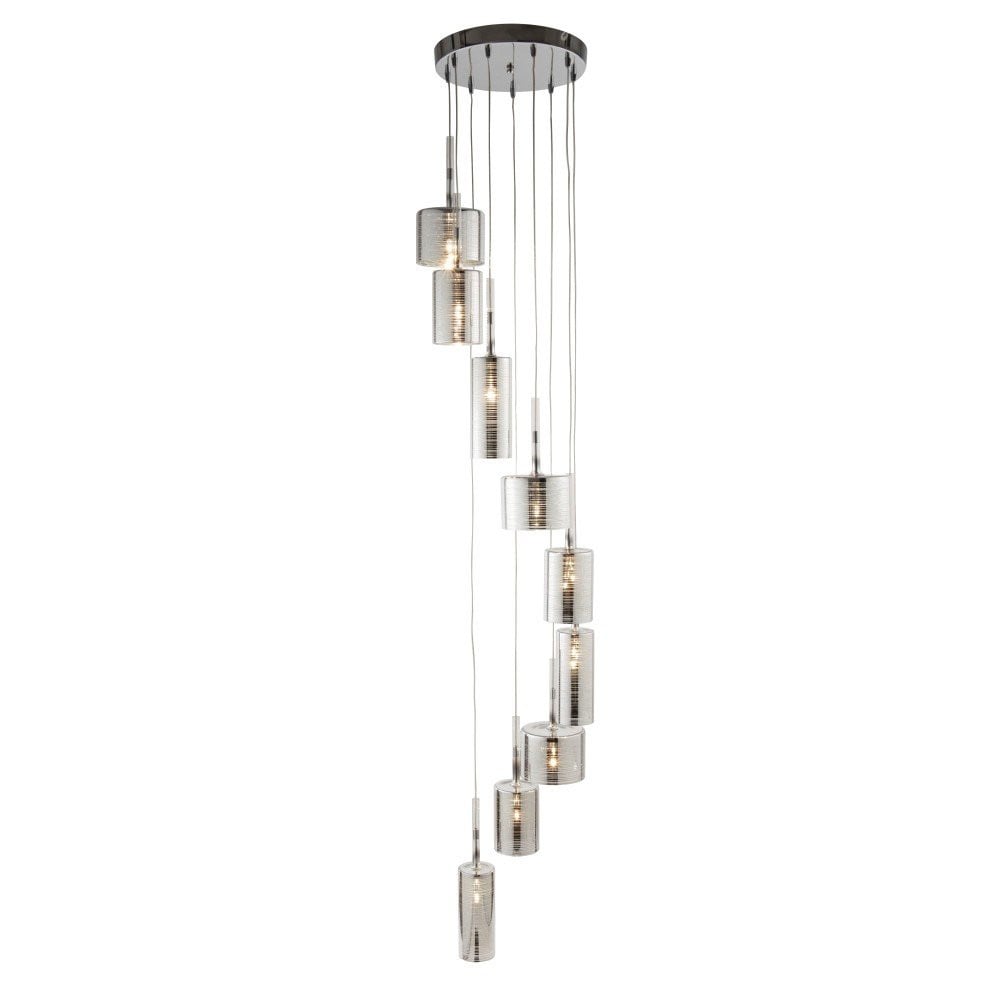 Vide hanglamp Linen Searchlight 9-lichts - 1939-9CC
