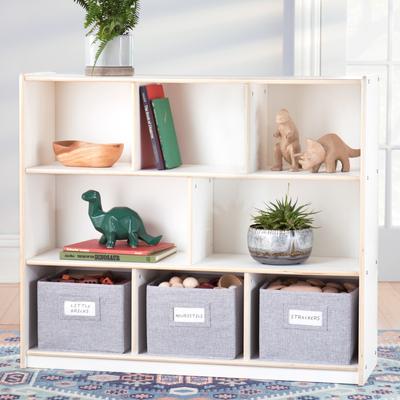 "Guidecraft EdQ Essentials Three Shelf 8 Compartment Storage 36"""