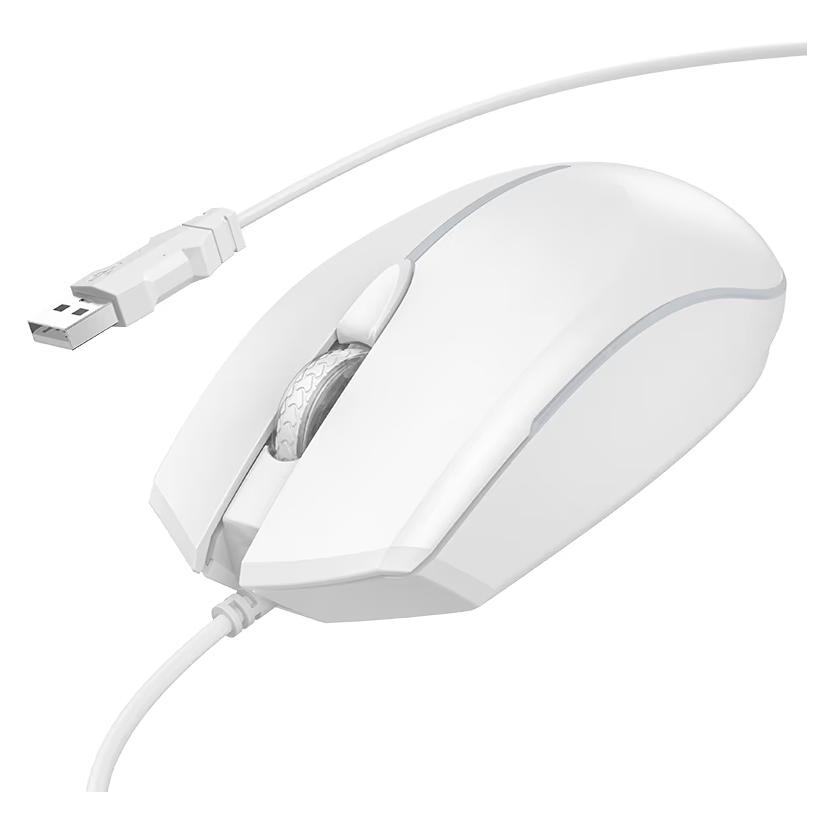 Hoco Other Computer Accessory gaming wire USB A computer mouse 2400 dpi GM37 white (Kabelgebunden) (60055301)