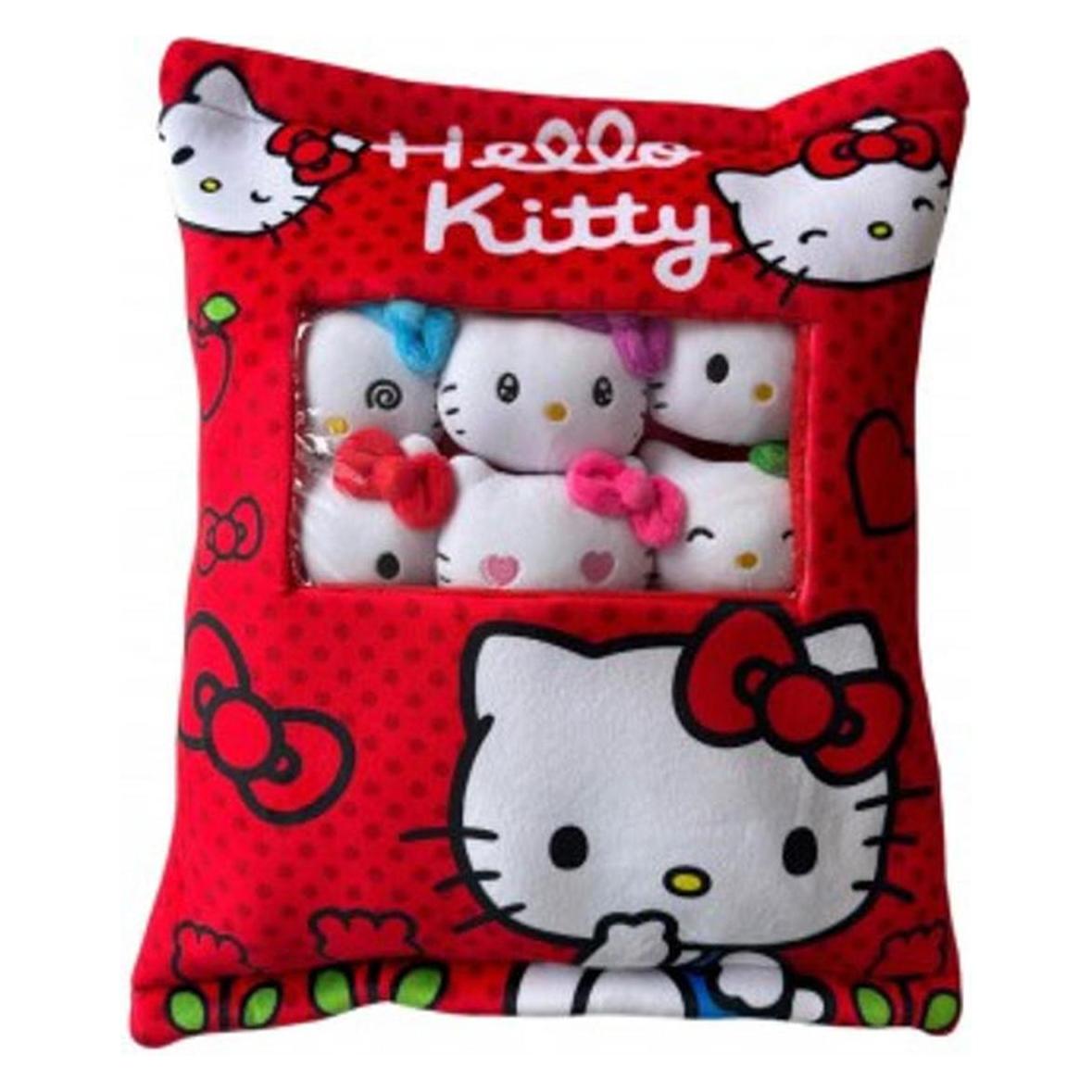 Lyo Cuscino + 6 Mini Peluche Hello Kitty (38 x 30 cm) (GCUS0087)