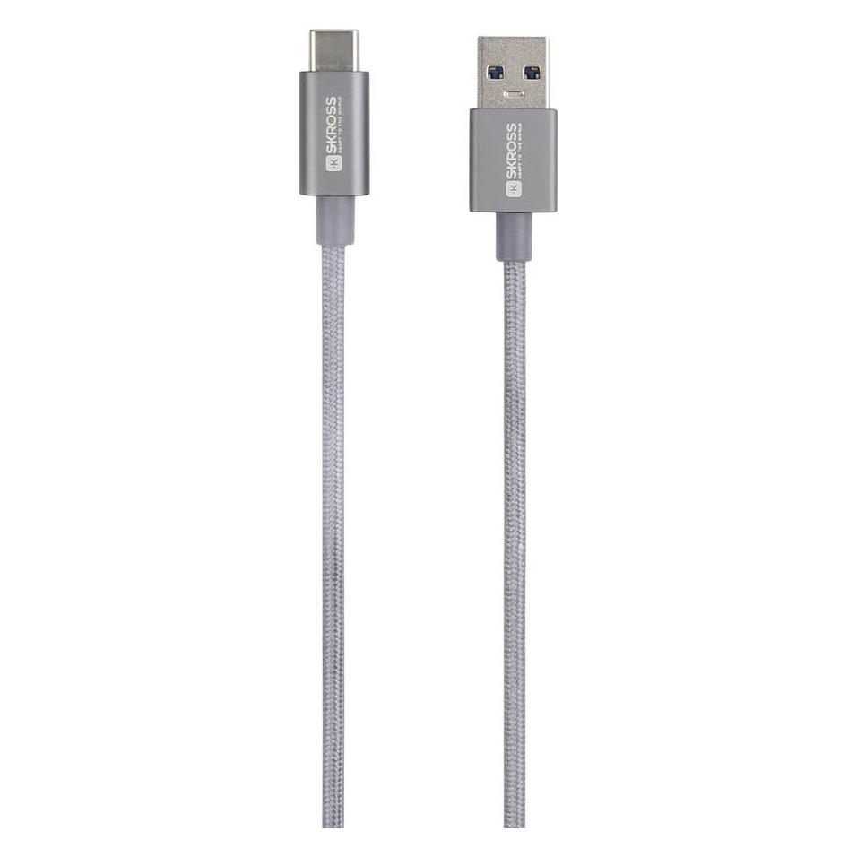 Skross USB Kabel USB-C Cable 3.0, Braiding, 1,20m space gray (1.20 m, USB 3.2 Gen 1, 36 W) (SKCA0012A-C120CN)