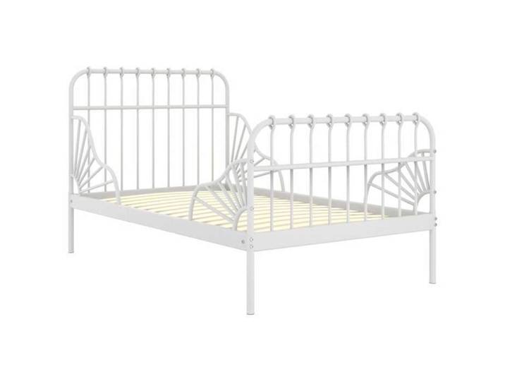 Lit Adulte - design élégant - - Cadre de lit extensible - sans matelas - blanc métal 80x130/200 cm - moderne design_4507