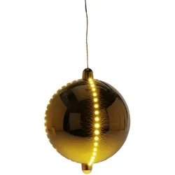 WellHome - LED Weihnachtskugel mit 4 Lichtstreifen Ø15cm Goldfarben