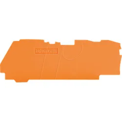 WAGO 2106-1392 - Abschluss- und Zwischenplatte, 1 mm, 3-Leiter-Klemmen, orange
