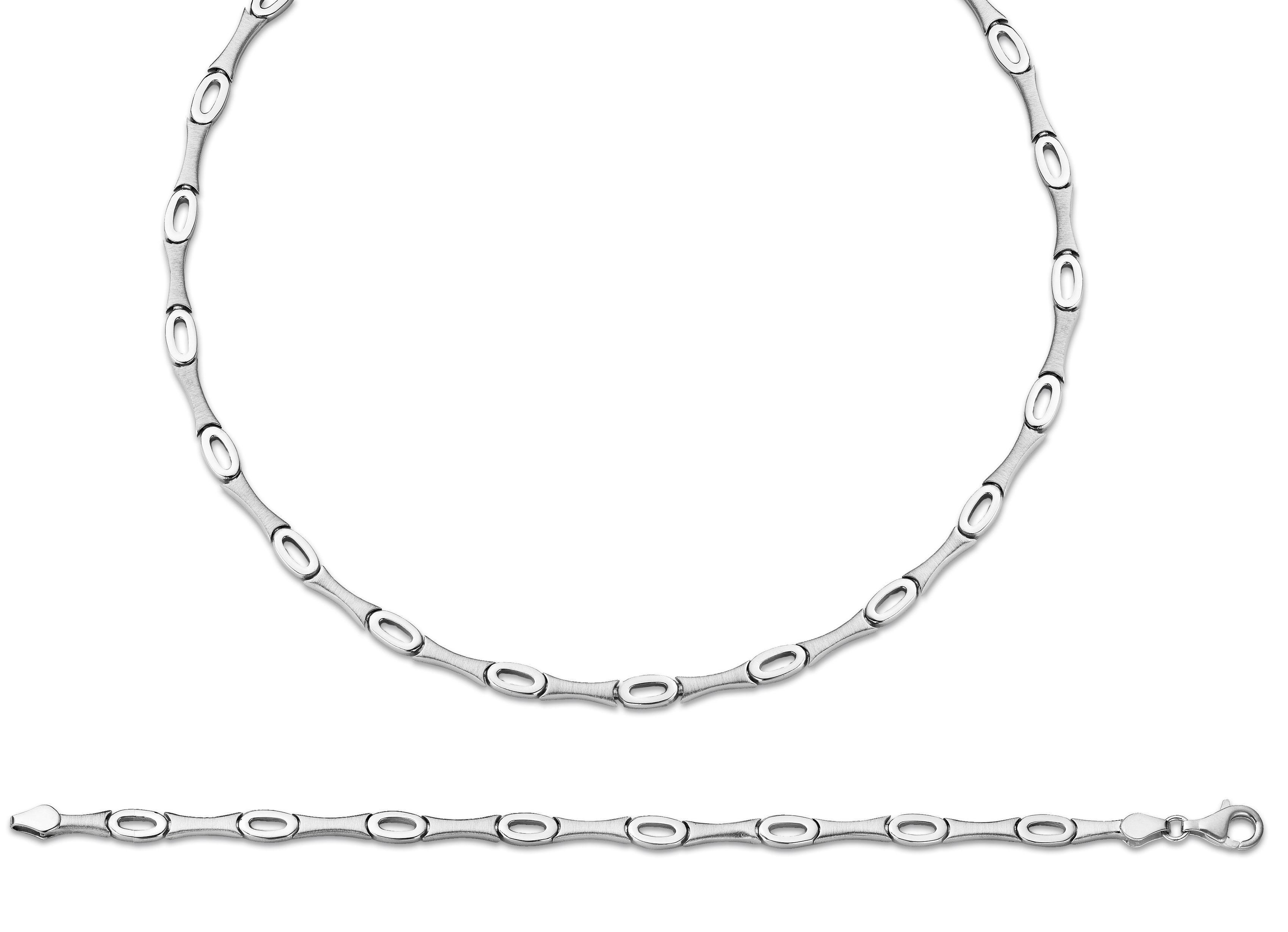 Orphelia Dames 925 Sterling Zilveren Set: Ketting + Armband - Zilver SET-041