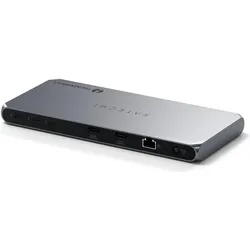 Satechi Thunderbolt 4 Multi-Display Docking Station (USB-C, 11 Ports), Dockingstation + USB Hub, Grau