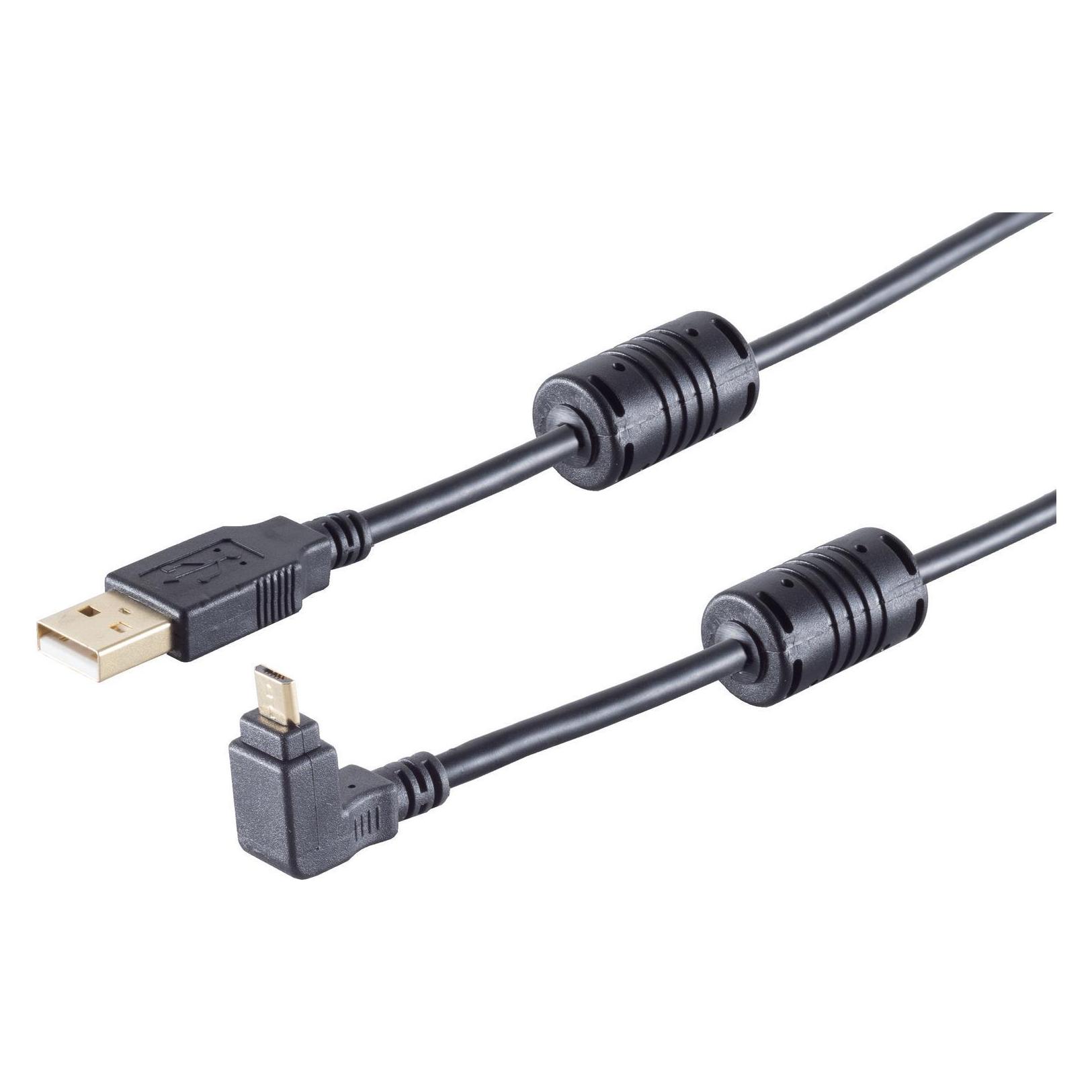 Shiverpeaks USB Kabel USB A ST auf USB Micro B ST 180? Winkel oben 1,0m (1 m, USB 2.0) (13-10002)