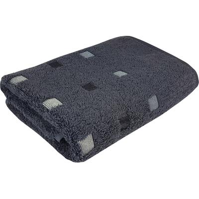 Badetuch FRAMSOHN FROTTIER "Quattro Duschtuch", grau (anthrazit, anthrazit, dunkelgrau), B:80cm L:160cm, Walkfrottier, Obermaterial: 75% Baumwolle, 25% Viskose, Handtücher, Badetuch, natürliche, Buchenholzfaser, herstellt in Österreich