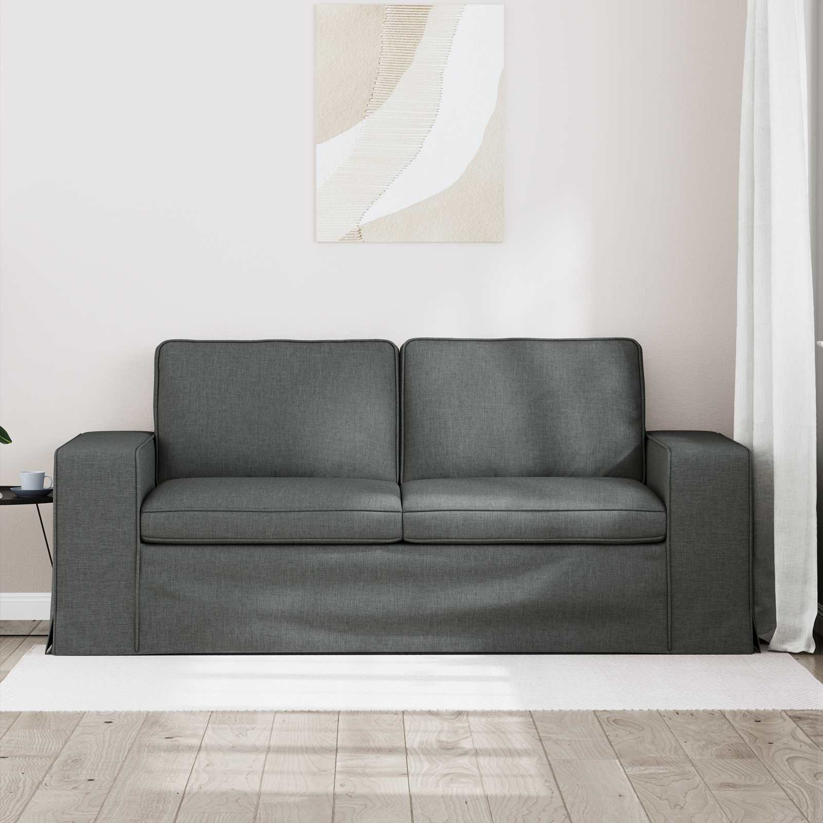 vidaXL Canapé Gris foncé 182 x 80 x 82 cm tissu
