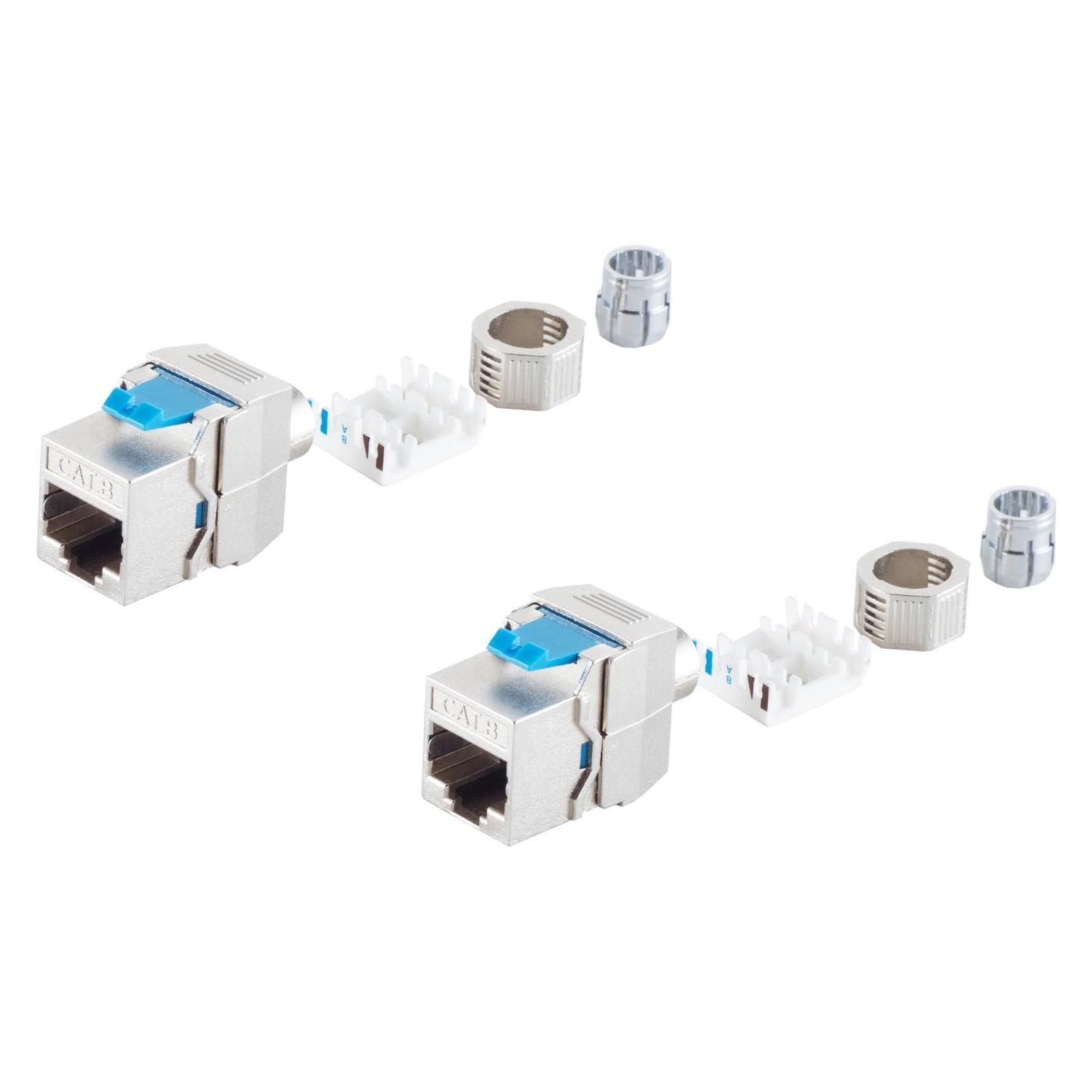 Shiverpeaks -BASIC-S--Netzwerk-RJ45 cat. 8.1 feldkonfektionierbarer Keystone Metall--VE2 (Keystone Modul) (BS08-45005-2)