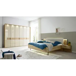 Musterring Schlafzimmer-Set San Francisco 4tlg. Glas Beige Champagner 180 x 200 cm