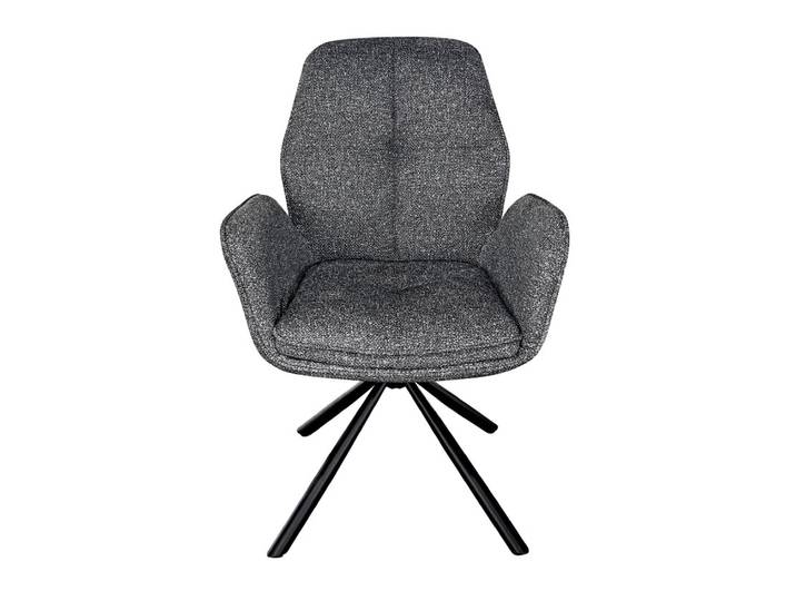 Armlehnstuhl LARA Metall/Textil 90 x 65 x 60 cm drehbar...