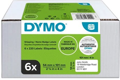 Dymo 2093092 etiquetas de expedição e crachá de identificação 6 rolos