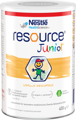 Nestle Health Science (Deutschland) GmbH RESOURCE Junior Vanille-Geschmack Pulver 12X400 g 09124560