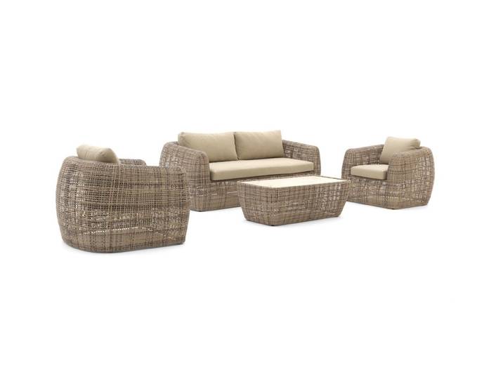 Stoel-bank loungeset Intenso 5 personen Loungeset Beige