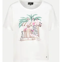 T-Shirt mit Frauen-Zeichnung Weiß 38