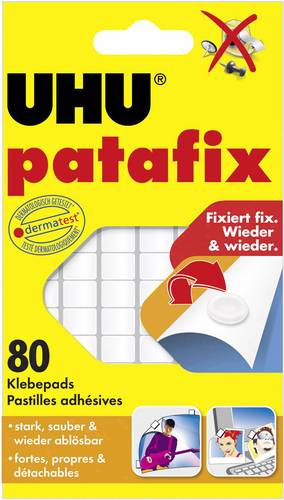 UHU patafix Klebepads Weiß Inhalt: 80 St.