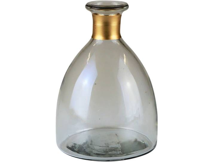 Dekovase AM DESIGN aus klarem Glas , transparent (klar), B:12cm H:16,5cm, Glas, Vasen, Dekovase, perfekt für frische Blumen oder als dekorative Ergänzung