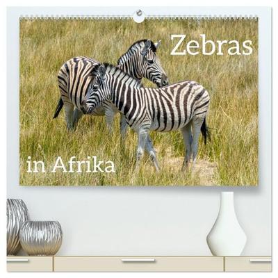 Zebras in Afrika (hochwertiger Premium Wandkalender 2027 DIN A2 quer), Kunstdruck in Hochglanz