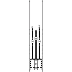 Striebel & John KA4077 Wandlerfeld BH5, vorverdrahtet, Netzsystem TN-S 5-polig 2CPX034228R9999