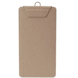 Sigel Speisekarten-Klemmbrett DIN lang mit Leinenstruktur beige, 13x24.5 cm