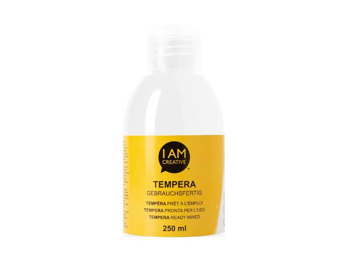 Tempera, seidenmatt, weiss, 250 ml