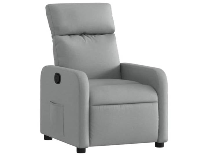 GHVBNMF Relaxsessel mit Liegefunktion, TV Sessel Stoff Hellgrau Erleben Sie Komfort im Wohnzimmer mit manuell verstellbarer Rückenlehne, Seitentasche und weicher Polsterung.