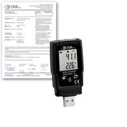 PCE Instruments PCE-PDFL 10-ICA PCE-PDFL 10-ICA PDF-Datenlogger kalibriert (ISO) Messgröße Luftfeuchtigkeit, Temperatur, Luftdruck, Atmosphärischer Druck -30