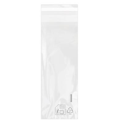 MONOUSO - Flachbeutel BOPP mit Falte Klebstoff 7x20cm G160 (100 Stück)