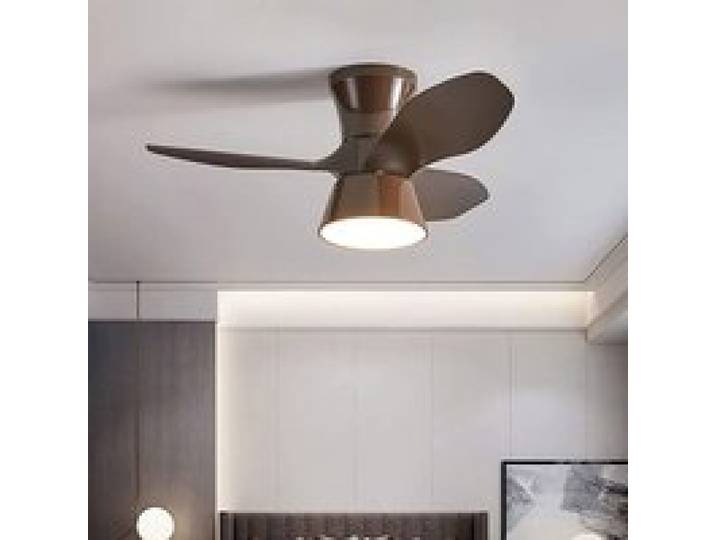 Ventilateur Plafonnier Moderne 80×29 cm avec Éclairage LED Réglable-Marron