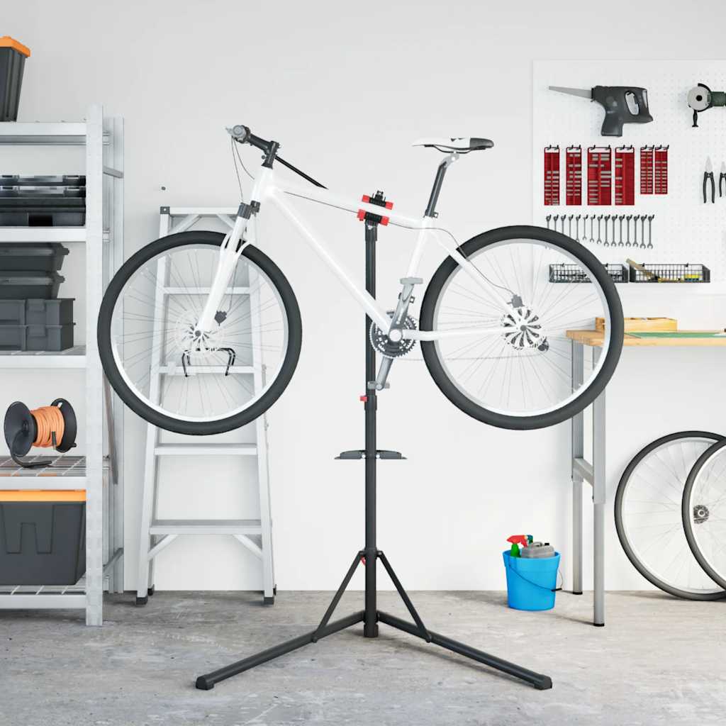 vidaXL Support de réparation de vélo pliable réglable 92-152 cm