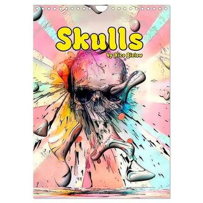 Skulls by Nico Bielow (Wall Calendar 2027 DIN A4 portrait), CALVENDO 12 Month Wall Calendar