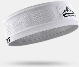 Market Central Breathable Mesh Running Headband Non Slip Sweatband For Men And Women white