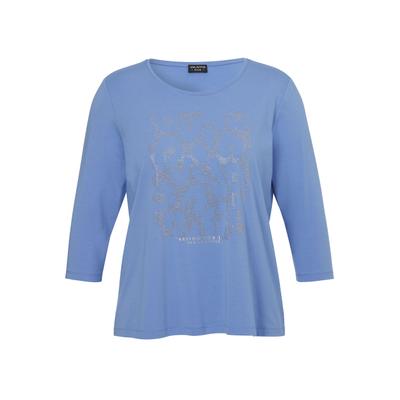 T-Shirt VIA APPIA DUE "VIA APPIA DUE T-Shirt", Damen, Gr. 44, blau, regular fit, Shirts T-Shirt, Große Größen