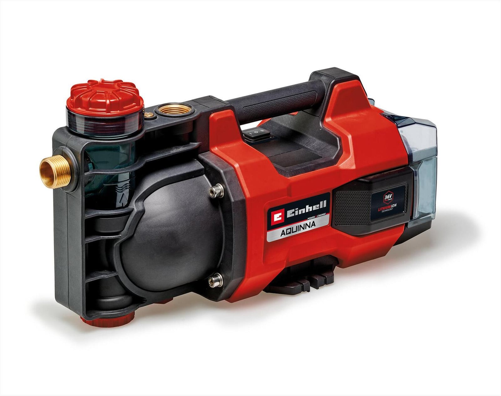 Einhell Accu-aanzuigpomp AQUINNA 36/34, 36 Volt (rood/zwart)