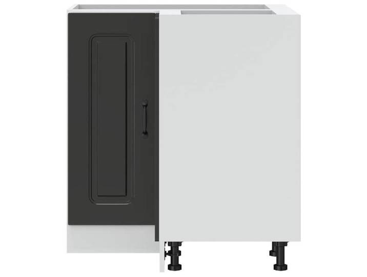 Caisson de cuisine Noir - LEMON® Armoire d'angle de cuisine Kalmar - Noir - Bois d'ingénierie 669 - Soldes