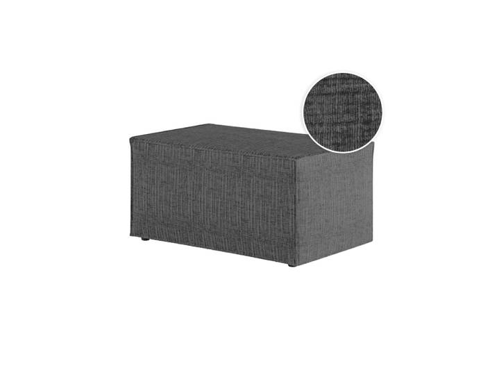 CLARISSE - Pouf en tissu texturé 3D - Gris foncé