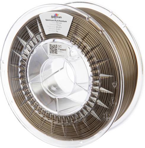 Spectrum Filaments 80850 PLA Premium Filament PLA hohe Zugfestigkeit 1.75mm 1000g old gold, Gold 1St.
