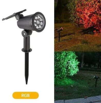 Uplifted Goods 9 LED Solar Spotlight For Outdoor Garden And Pathway Lighting red Black Blue