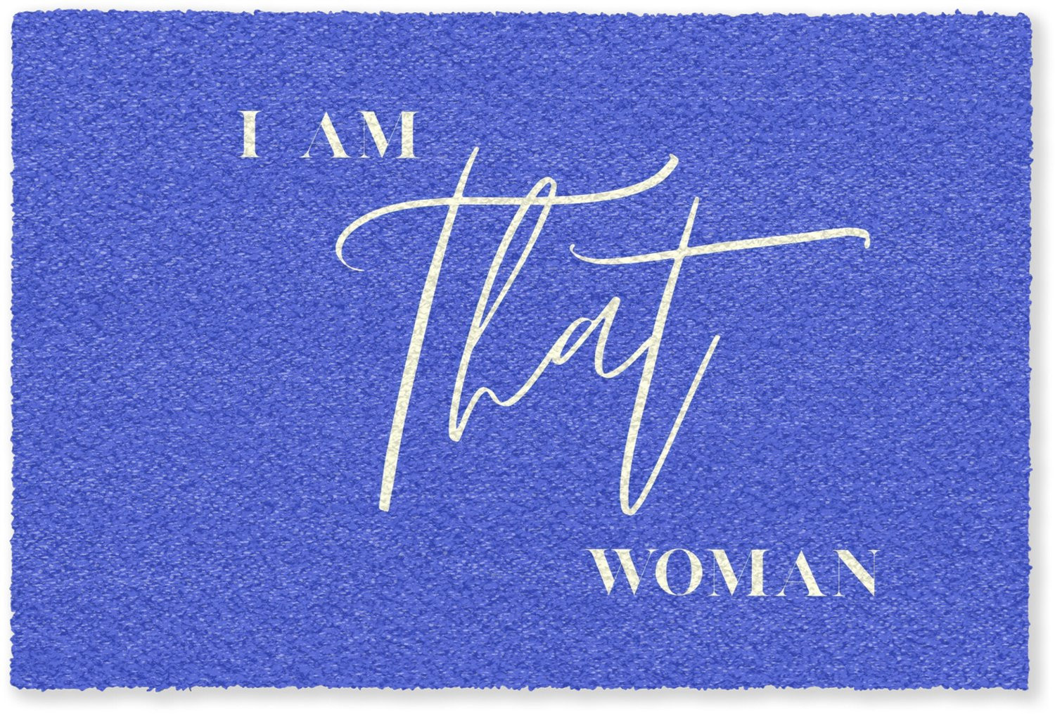 MuchoWow Deurmat I am that woman Blauw - Sierlijk en Minimalistisch - 60 x 40 cm