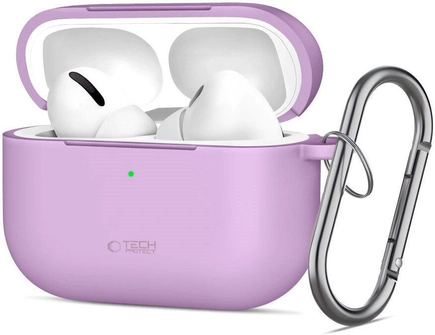Tech-Protect - Apple AirPods Pro (3. gen.) Silicone Hook Cover - Lilla