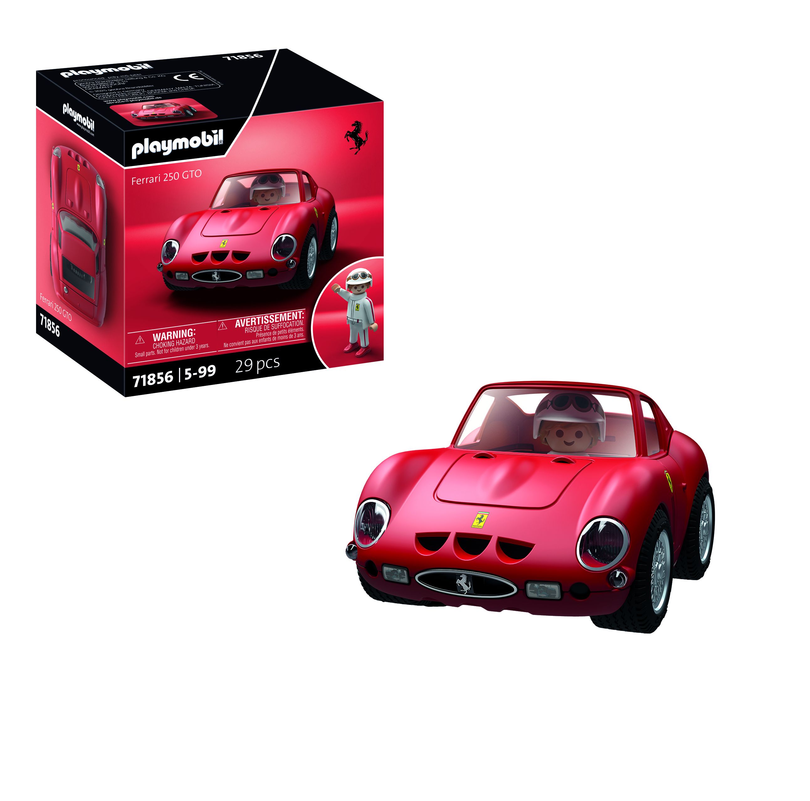 Playmobil Collector Cars Ferrari 250 GTO Spielset 68 Teile (Mehrfarbig) 71856