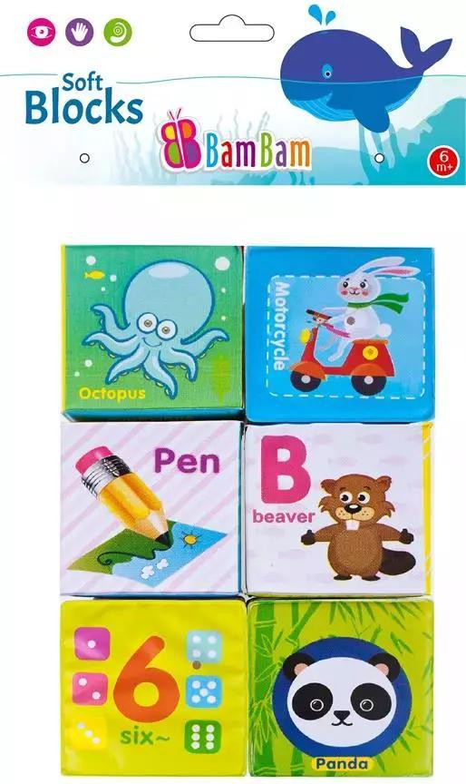 BAM BAM Zachte knuffelbeestjes, 6 stuks
